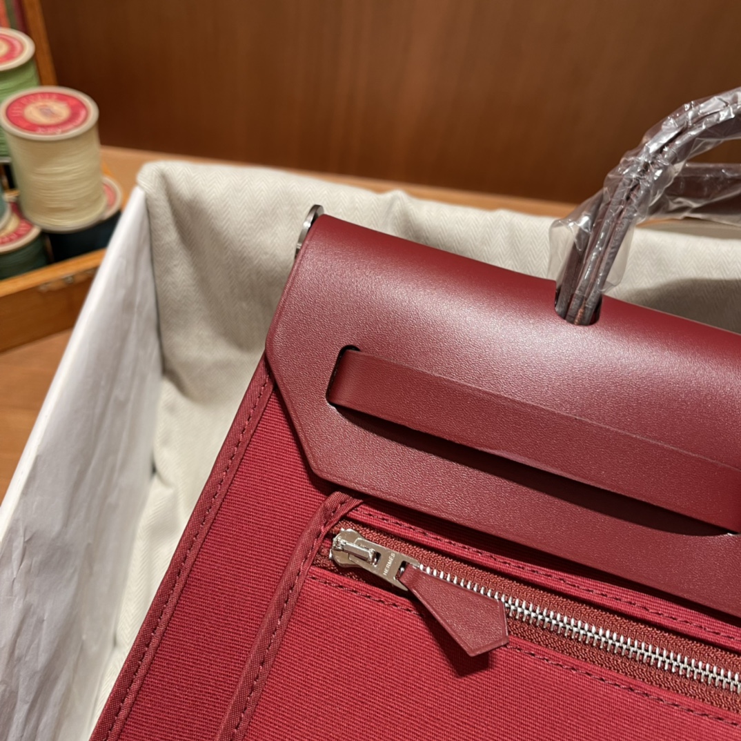 에르메스 에르백31 버건디 은장